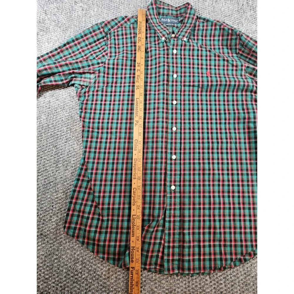 Polo Ralph Lauren Plaid Flannel Casual Dress Shirt Long Sleeve XL‎ Custom Fit
